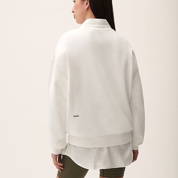 Pangaia Womens 365 Midweight Crewneck Organic Sweatshirt in Off-White Size Large - Picture 2 of 11